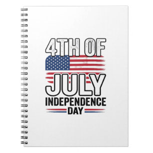 4th of July Independence Day Vintage Shirt Design_ Notebook
