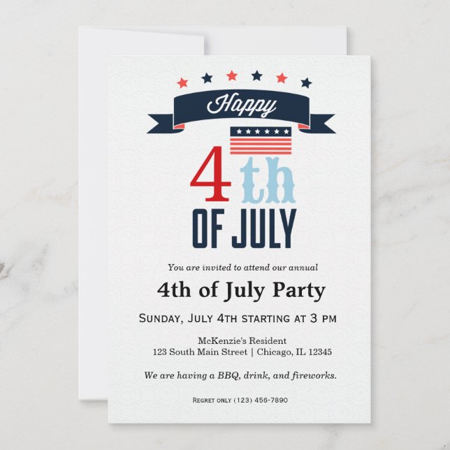 4th of July Invitation (Front)