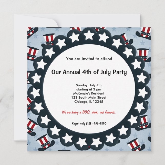 4th of July Invitation (Front)
