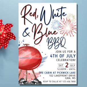4th of July Invitation, Fourth of July Celebration Invitation