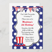 4th of July Invitation Kids Birthday Party (Front/Back)