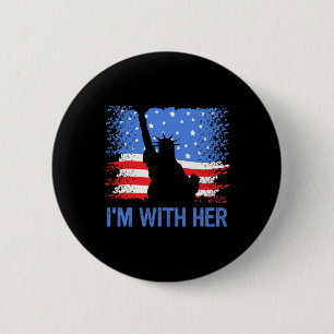 4th Of July Jet American Flag Patriotic Usa For Me 6 Cm Round Badge