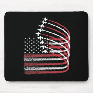 4th Of July Jet American Flag Patriotic Usa For Me Mouse Pad