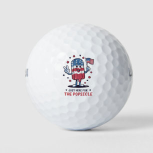 4th Of July Just Here For The Popsicle Patriotic Golf Balls