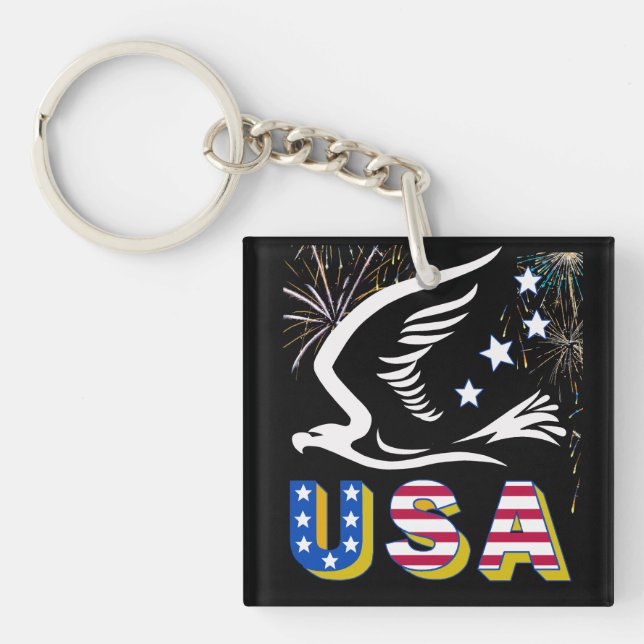 4th of July Key Ring (Front)