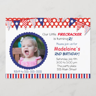 4th of July Kids Birthday Party Invitation