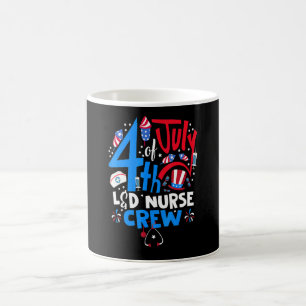 4th Of July L&d Nurse Crew Labour And Delivery Nur Coffee Mug
