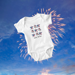 4th of July "Land of The Free" Baby Bodysuit