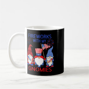 4th Of July Leopard Gnomes Firework American Usa W Coffee Mug