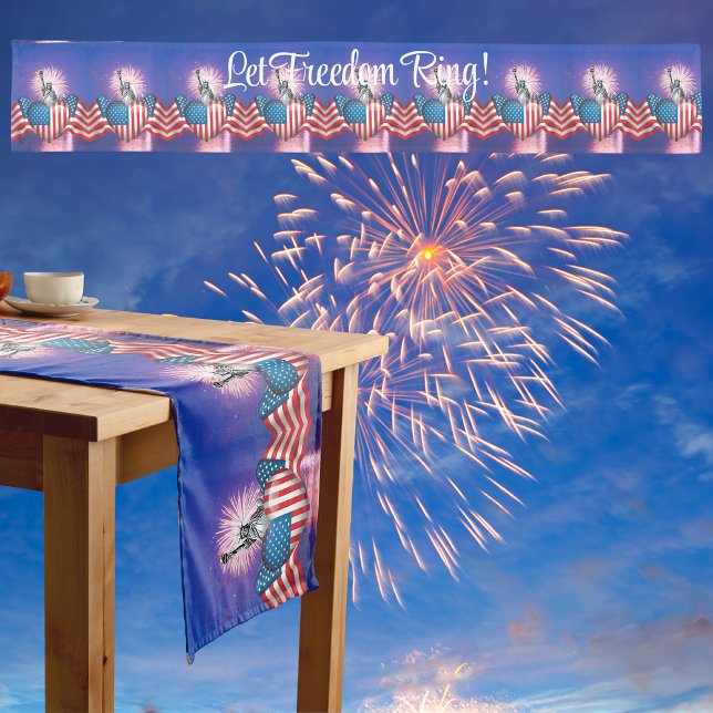 4th of July "Let Freedom Ring" Table Runner (Creator Uploaded)