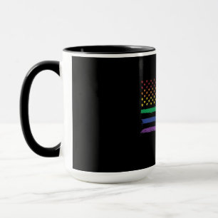 4th Of July LGBTQ Pride Flag American LGBT Mug
