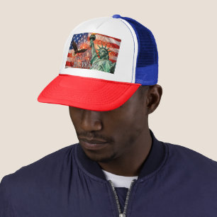 4th of July Liberty Eagle Fireworks USA 250th Trucker Hat