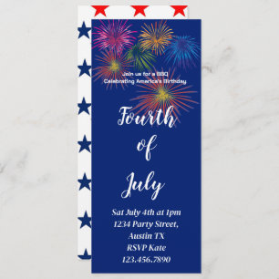 4th of July Light up the Sky Party Invitation