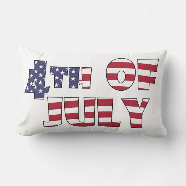 4TH OF JULY LUMBAR CUSHION (Front)