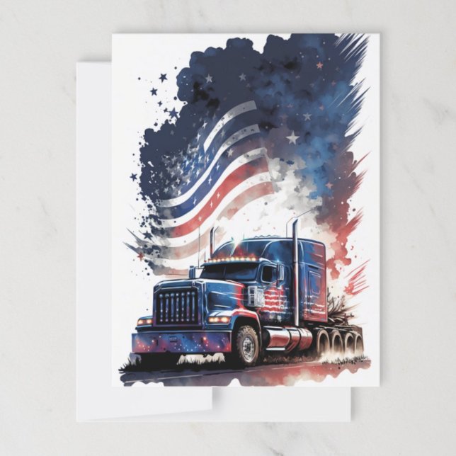 4th of July Mac Truck Postcard (Creator Uploaded)