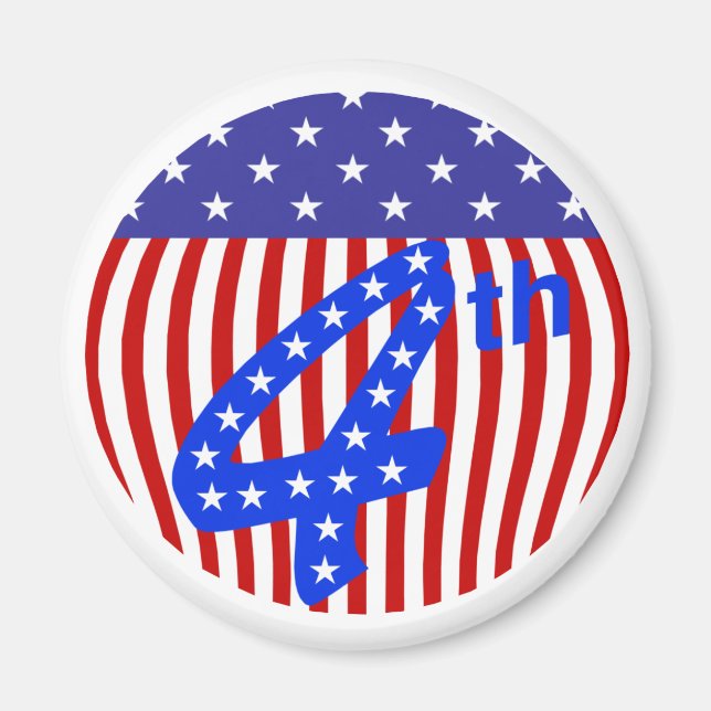 4th Of July Magnet (Front)