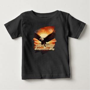 4th of July – Majestic Eagle & Fireworks Tribute🦅 Baby T-Shirt