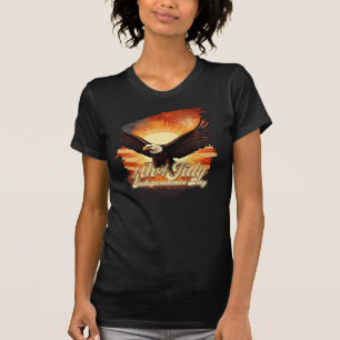 4th of July – Majestic Eagle & Fireworks Tribute🦅 T-Shirt