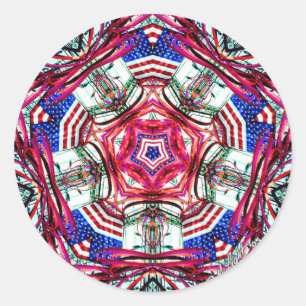"4th of July" Mandala Stickers