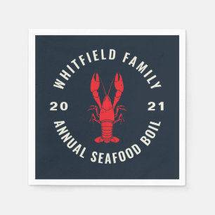 4th of July Matching Family Seafood Boil Custom Napkin