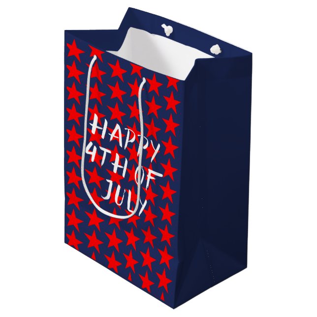 4th of July Medium Gift Bag (Front Angled)