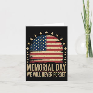 4th of July Memorial Day Designs Patriot Flag Card
