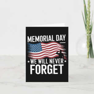 4th of July Memorial Day Quotes Patriot Flag Card