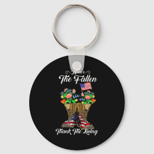 4th Of July Memorial Day Veteran Honour Key Ring