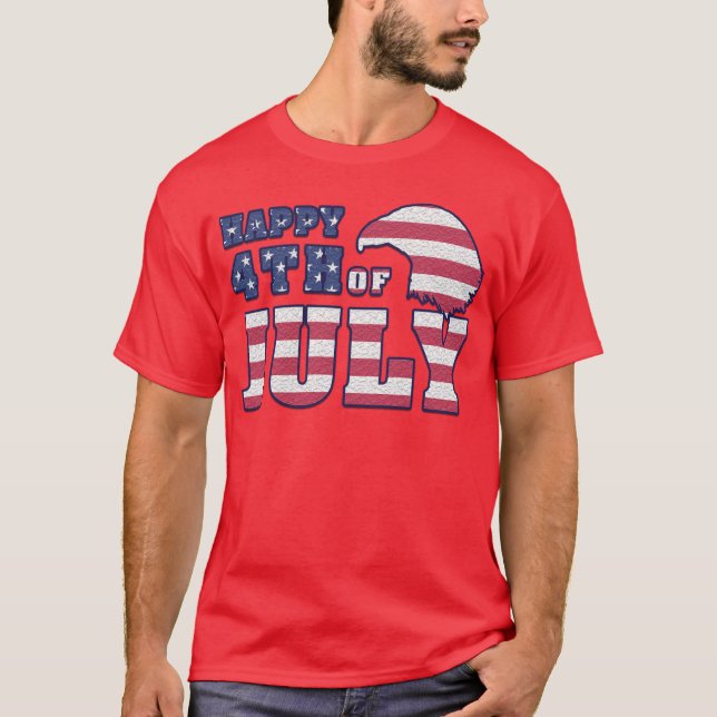 4th of July Mens Red T shirt (Front)