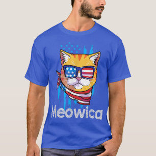 4th of July Meowica Kitty Cat T-Shirt