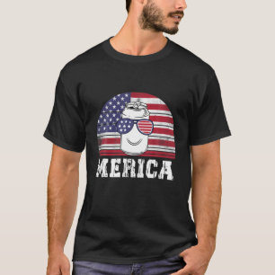 4Th Of July Merica Funny Beer Vintage American Fla T-Shirt