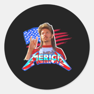 4th Of July Merica Funny With Vintage Name Joe Lov Classic Round Sticker