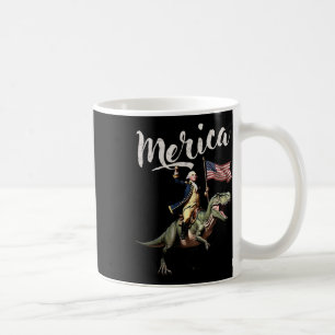 4th Of July Merica George Washington Riding A Dino Coffee Mug
