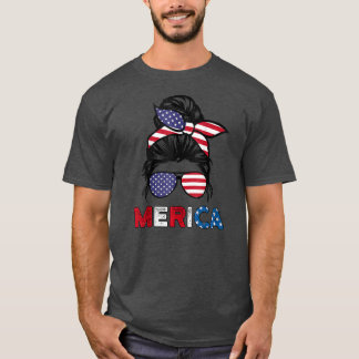 4th of July Merica Sunglasses Classy Mum Life T-Shirt