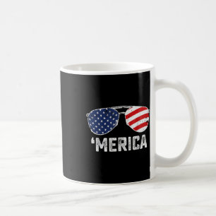 4th Of July Merica Sungles American Flag Patriotic Coffee Mug