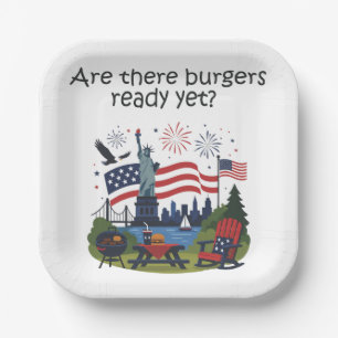4th of July Napkins Paper Plate
