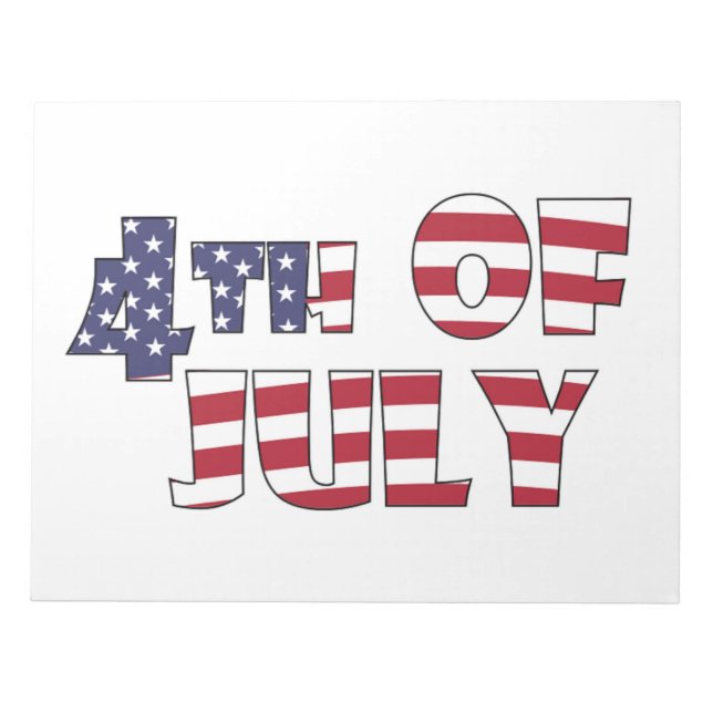 4TH OF JULY NOTEPAD (Front)