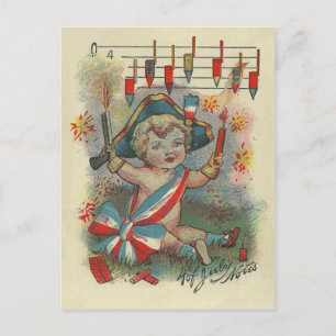 4th of July Notes Postcard