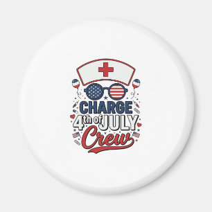 4th of July Nurse Crew Patriotic Medical Shirt Des Magnet