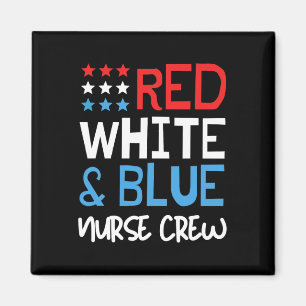 4th Of July Nurse Crew Scrub Tops Patriotic Nurses Magnet