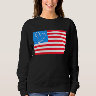 4th of July Nurse Independence Day American Flag Sweatshirt