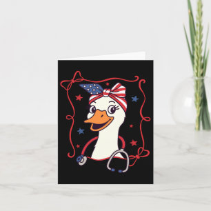 4th Of July Nurse Life Nursing Silly Goose Indepen Card