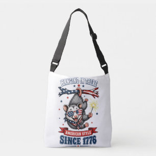 4th of July Opossum Hanging Crossbody Bag
