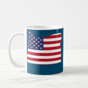 4th Of July Oregon State American Flag Party Coffee Mug
