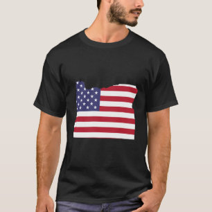 4th Of July Oregon State American Flag Party  T-Shirt