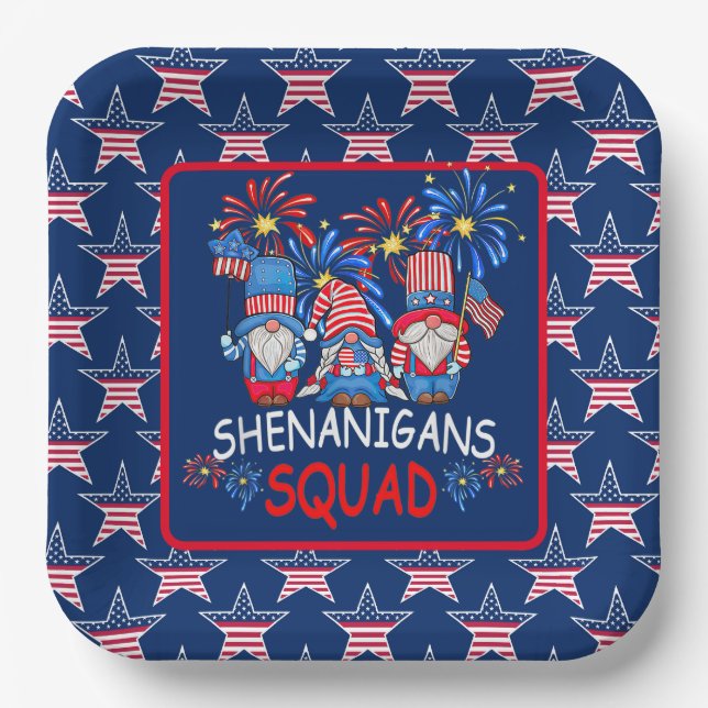 4th Of July  Paper Plate (Front)
