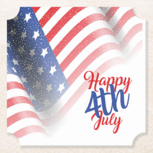 4th of July Paper Plate Coaster