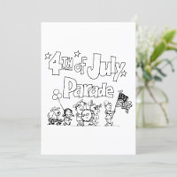4th Of July Parade Invitations