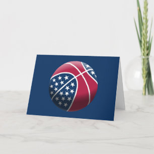 4th of July Party Basketball Invitation