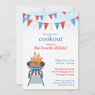 4th of July Party BBQ Invitation